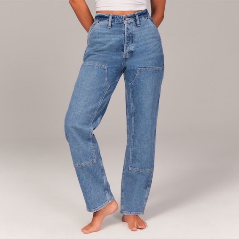 Abercrombie & Fitch Women's Blue Straight Leg Jeans
